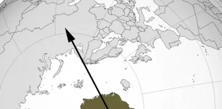 A map highlighting Greenland’s strategic location in the Arctic.