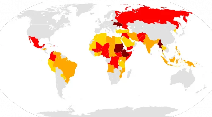 5 Global Conflicts You Need to Know About in 2025 A world map marked with conflict zones representing ongoing global crises.