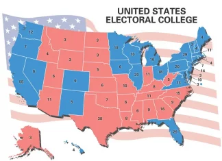 Understanding the Electoral College: How It Shapes U.S. Elections U.S. Electoral College map highlighting electoral votes by state.
