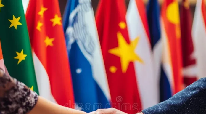 Top 5 Diplomatic Events Shaping Global Politics in 2025 Diplomats shaking hands at an international summit representing global diplomacy.