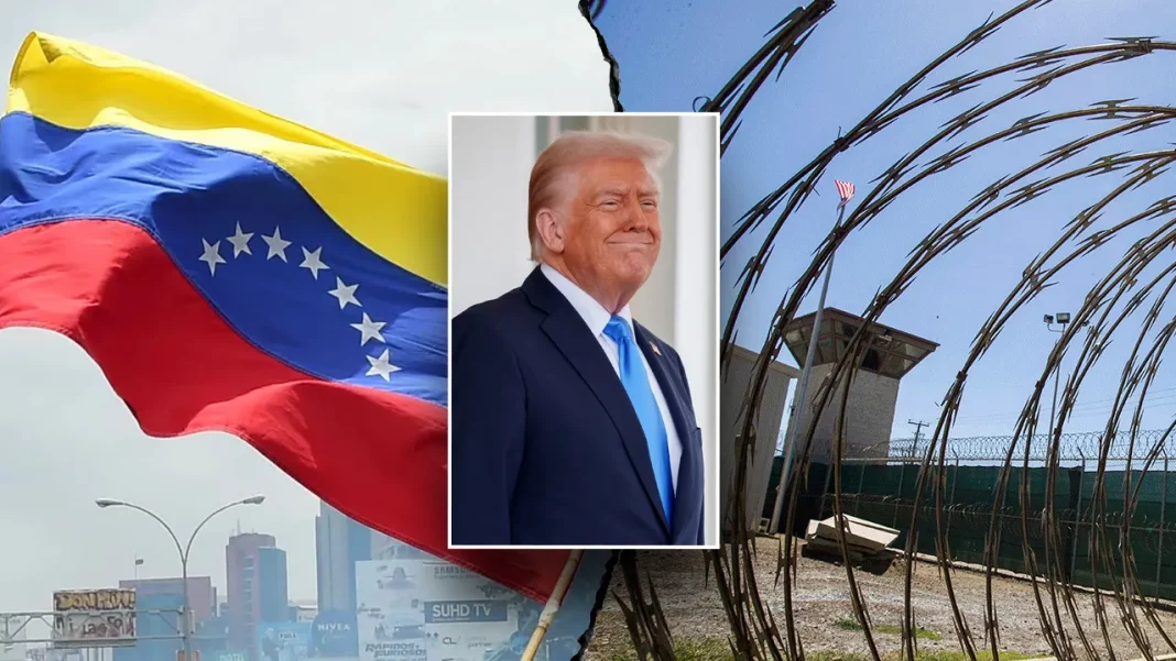 donald-trump-venezuela-guantanamo-bay Donald Trump addresses the nation on immigration policy.